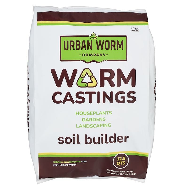 Urban Worm Company worm castings soil bag with green logo 12.5 qts on Tampa Garden on Tampa Home & Garden Store