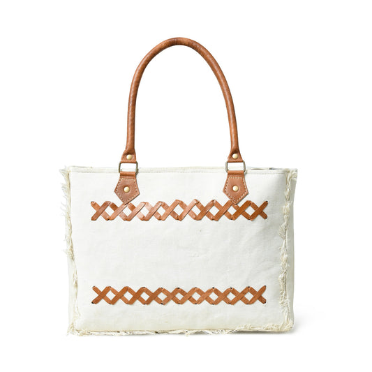 Urban Zigzag Canvas Shopper's Tote - Tampa Home & Garden Store