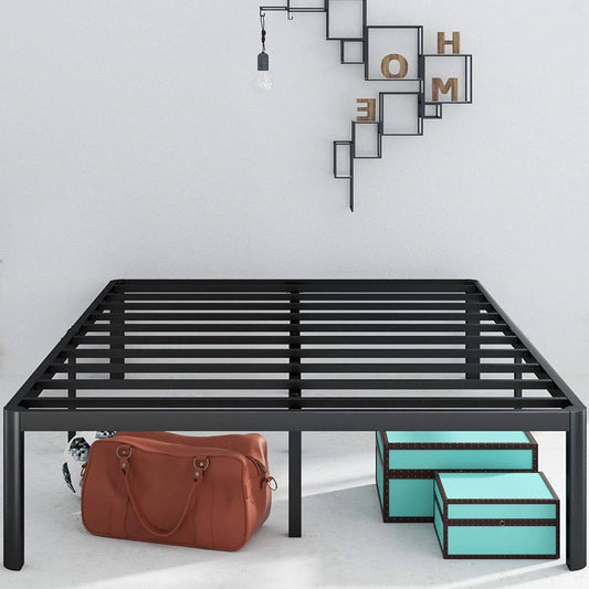 King Metal Platform Bed Frame with Rounded Legs 700 lbs Weight Capacity - Tampa Home & Garden Store