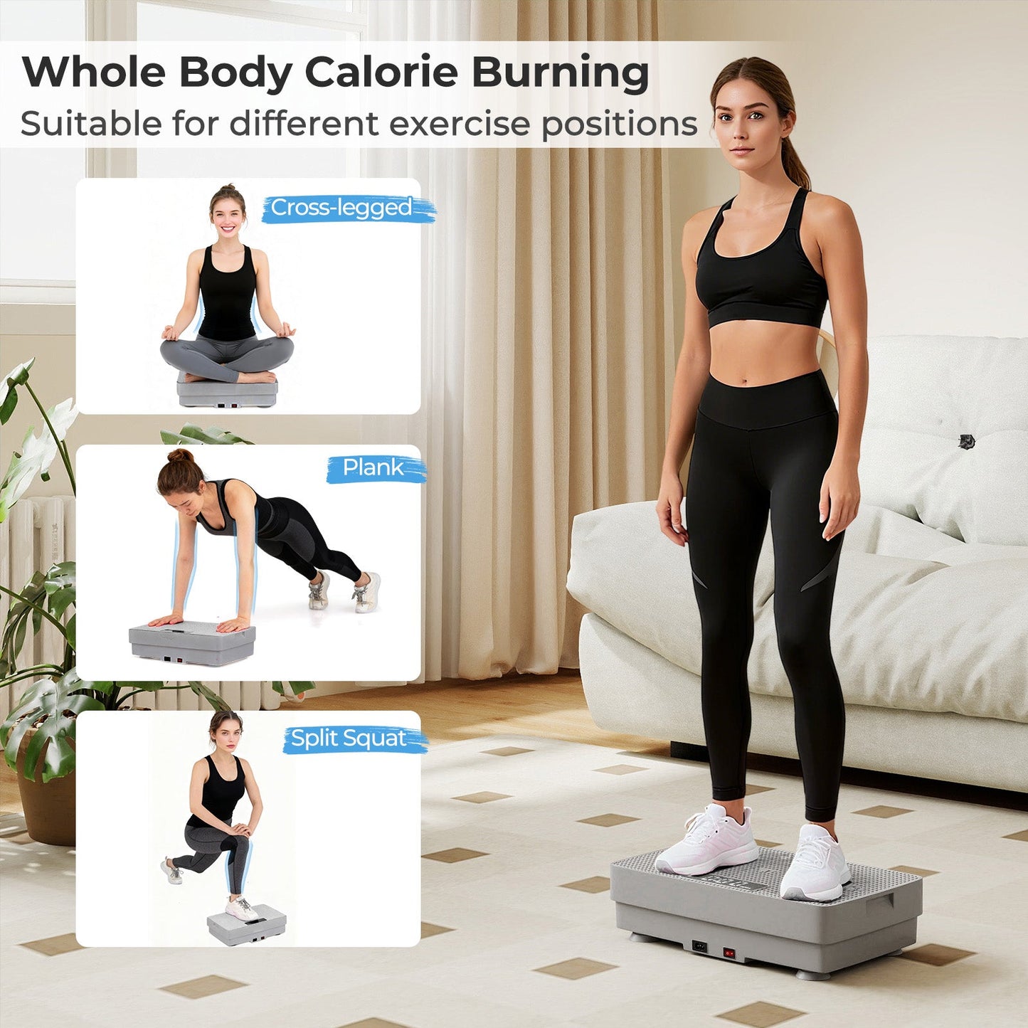 DirectDeals Vibration Plate Exercise Machine with Gravity Sensor for home gym on Tampa Home & Garden Store