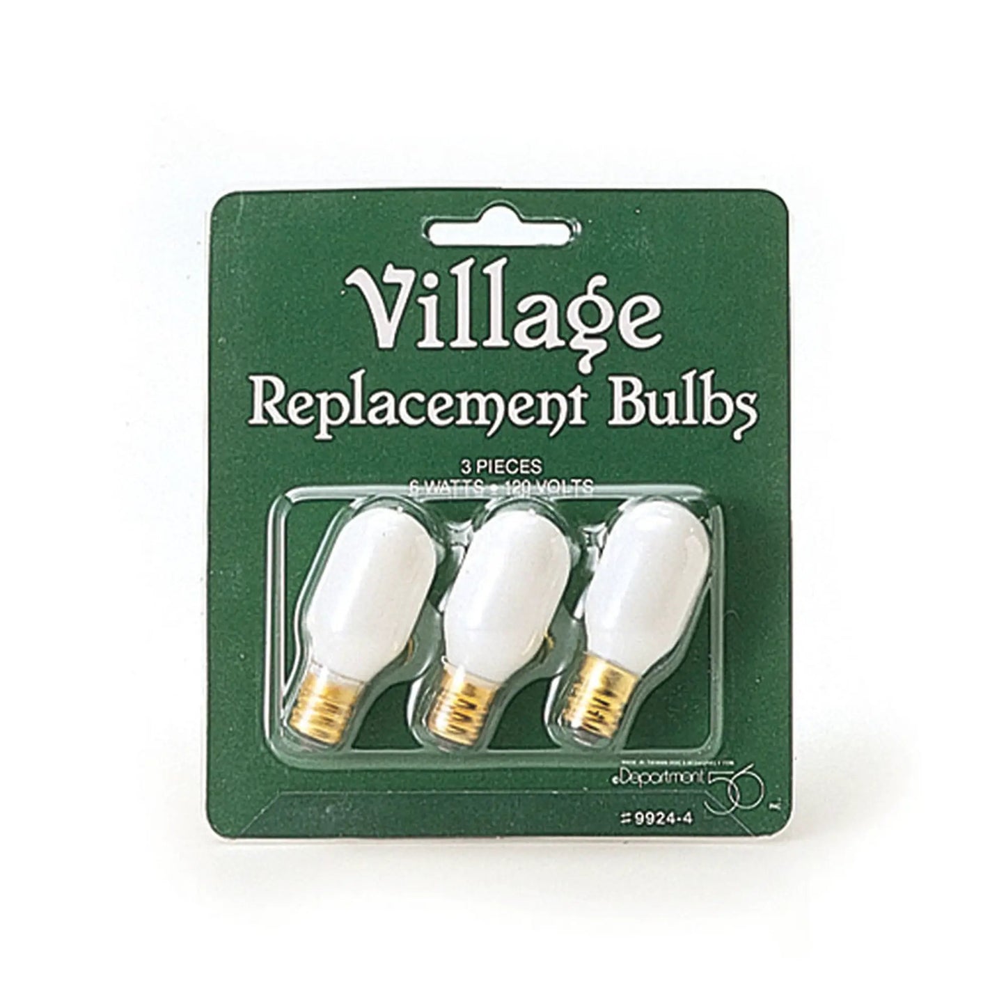 Village Replacement Light Bulbs 3-Pack white bulbs blister pack Country Christmas Loft on Tampa Home & Garden Store
