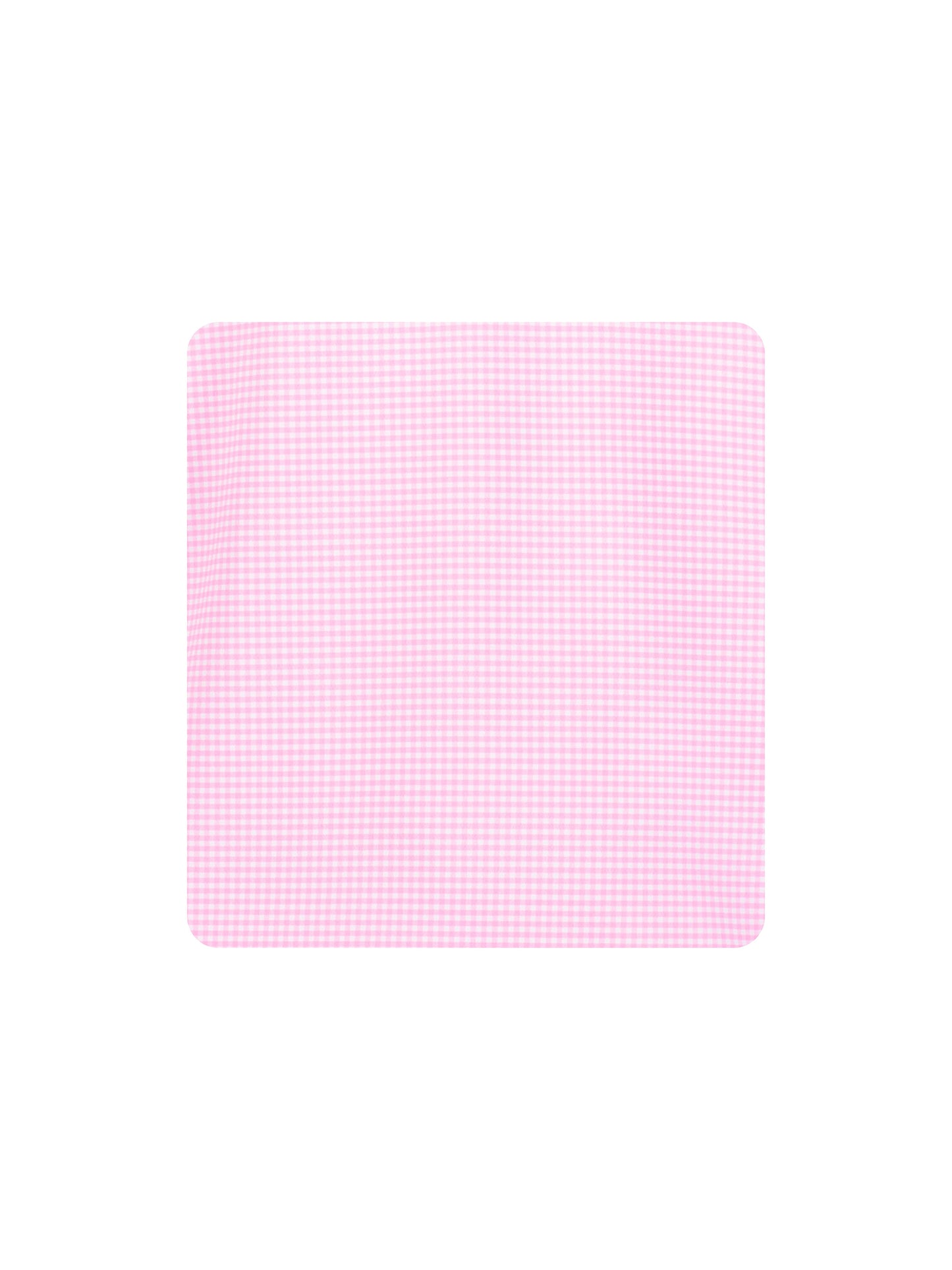 Vineyard Polo fabric swatch pink gingham with rounded corners on Tampa Home & Garden Store