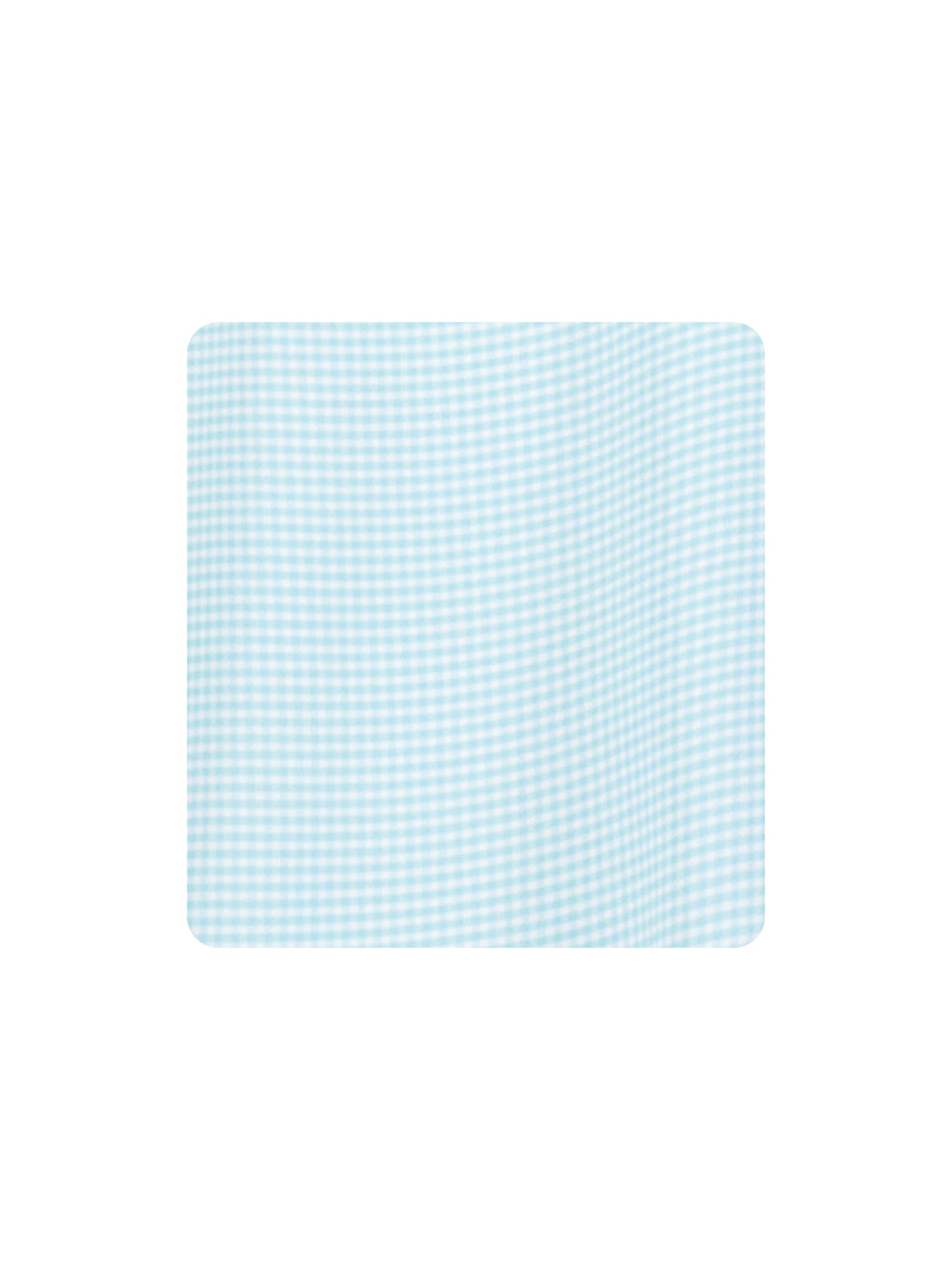 Vineyard Polo fabric swatch in light blue gingham with rounded corners on Tampa Home & Garden Store