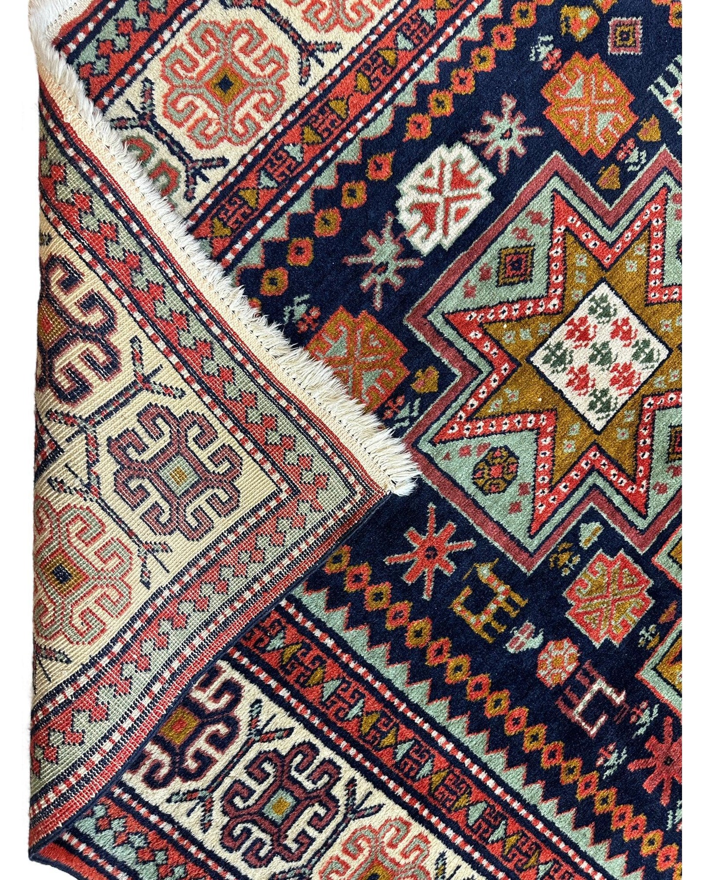 Vintage Armenian Karabakh/Artsakh Wool Rug | 1960s Hand-Knotted 4x7 - Tampa Home & Garden Store