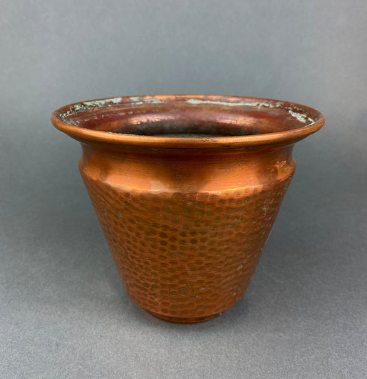 Vintage Copper, Hand Hammered Flower Pot/Vase. Hand Pounded Container. Rustic Home Decor. - Tampa Home & Garden Store