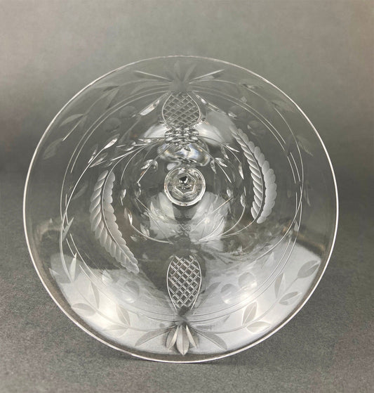 Vintage Cut Crystal Champagne Glasses. Set of 6 Vintage Glasses. Fine Stemware. - Tampa Home & Garden Store