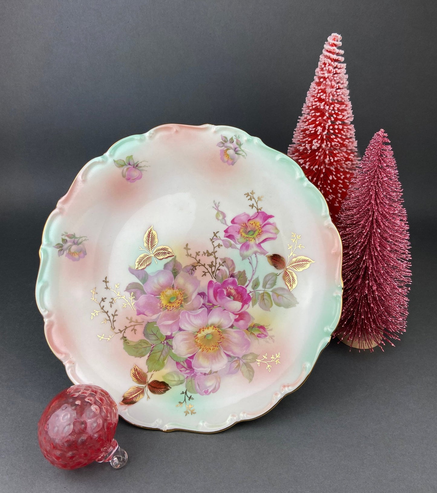 Vintage Fragonard Porcelain Footed Cake Stand, Bavaria OTCO, Collectible - Tampa Home & Garden Store