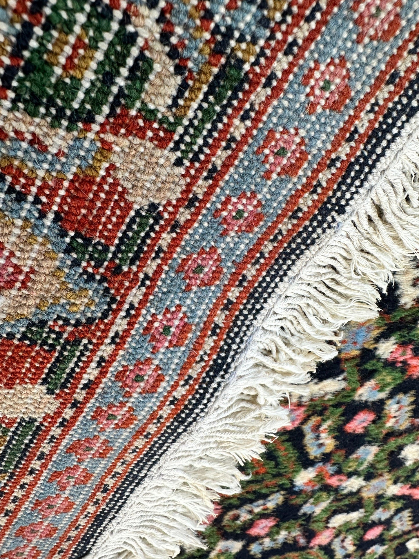 Vintage Persian Senneh Runner Rug - 2'8" x 9'8" - Handwoven Wool, Circa 1960-1980 - Tampa Home & Garden Store