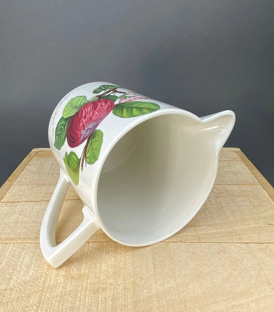 Vintage Pomona Apple and Currant Pitcher in white ceramic with fruit motif on Tampa Home & Garden Store
