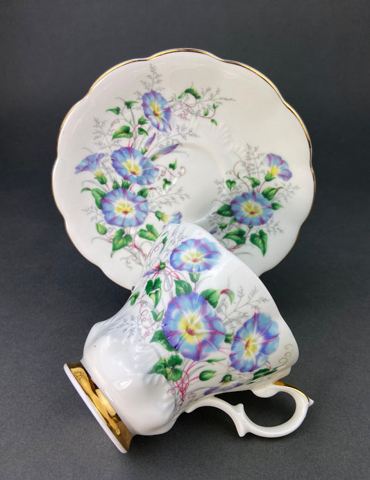 Vintage Royal Albert Tea Cup and Saucer: Bone China Morning Glory, Made in England - Tampa Home & Garden Store