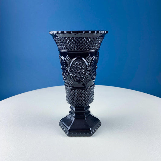 Vintage Ruby Red Avon Cape Cod Flower Vase. Large Pressed or "Sandwich" Glass, Roman Rosette Pattern. Dining Room Decor. Gift for Her. - Tampa Home & Garden Store
