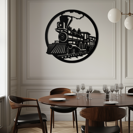 Vintage Steam Train Metal Wall Art - Rustic Locomotive Decor - KAF100 - Tampa Home & Garden Store