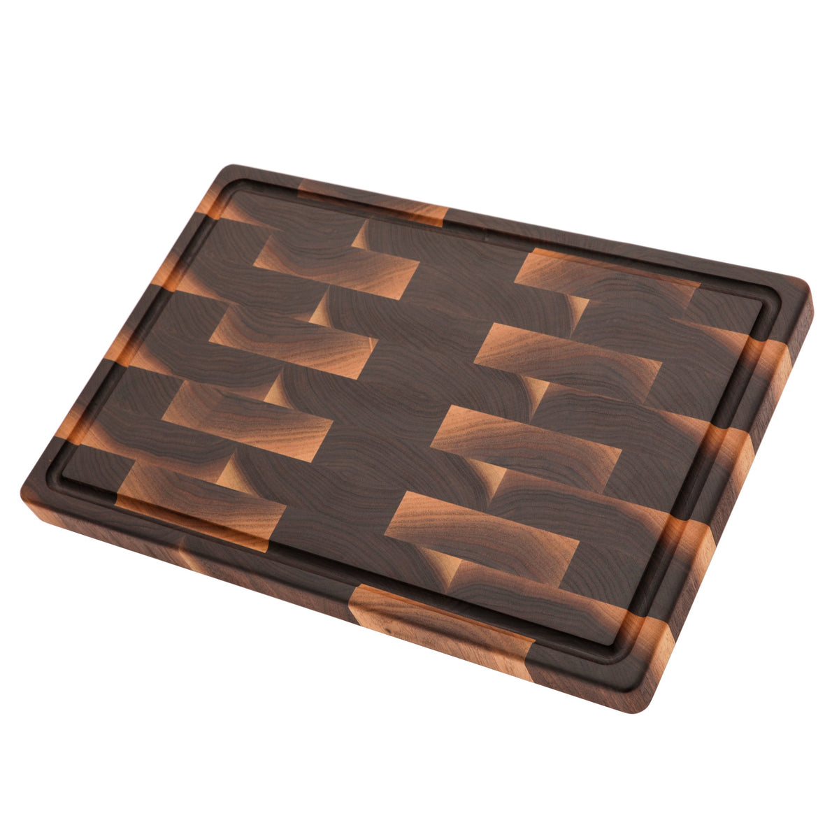 End grain cutting board 18x12 in by Refine Kitchenware, dark wood with checkerboard end-grain pattern on Tampa Home & Garden Store