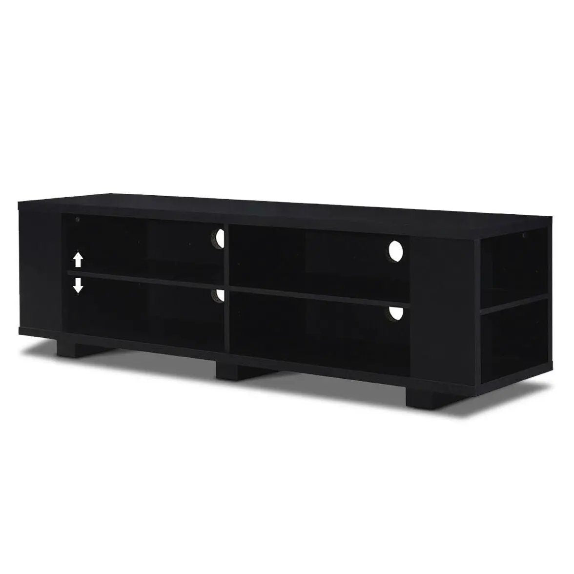 Modern TV Stand in Walnut Wood Finish - Holds up to 60-inch TV - Tampa Home & Garden Store