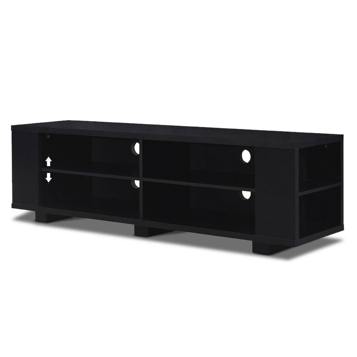 Mueble de TV moderno con acabado de madera de nogal - Soporta televisores de hasta 60 pulgadas