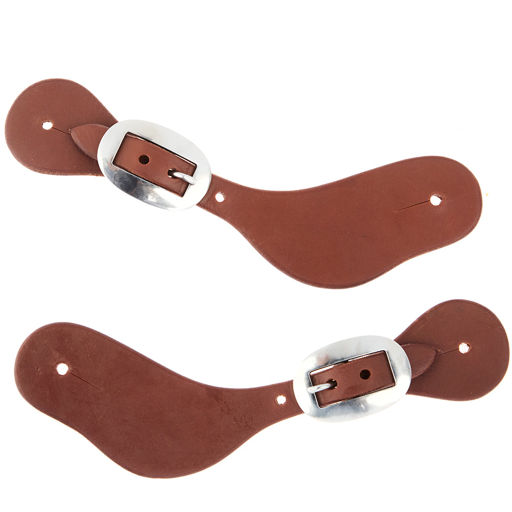 WD-LYDWSSO Ladies Youth Oiled Dove Spur Straps by Mayatex leather with silver buckles pair on Tampa Home & Garden Store