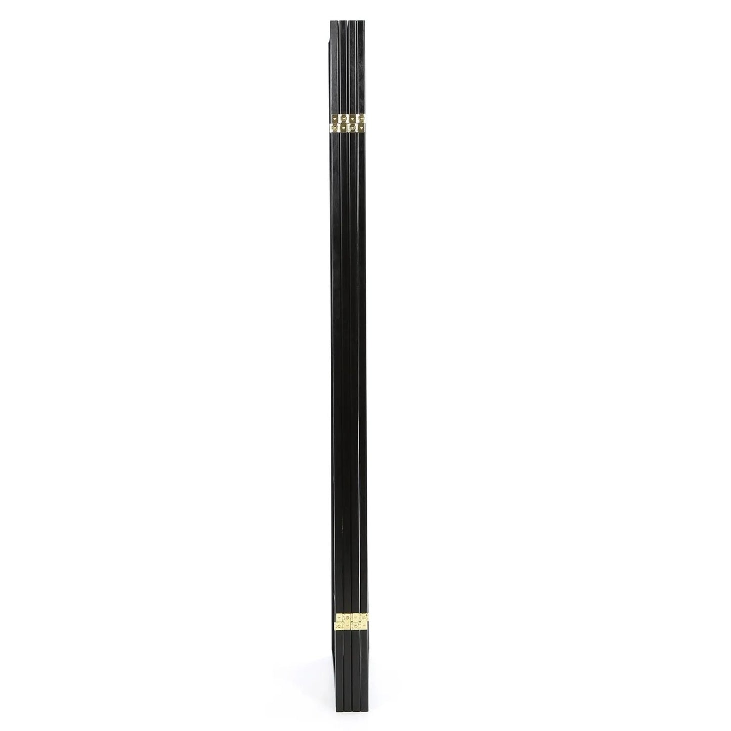 Black 4-Panel Room Divider Shoji Screen with Asian Floral Print - Tampa Home & Garden Store