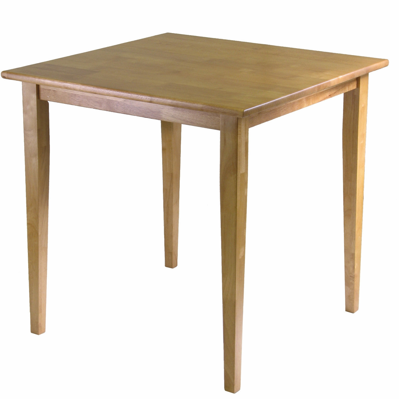 Mesa de comedor cuadrada estilo Shaker de madera maciza con acabado en roble claro