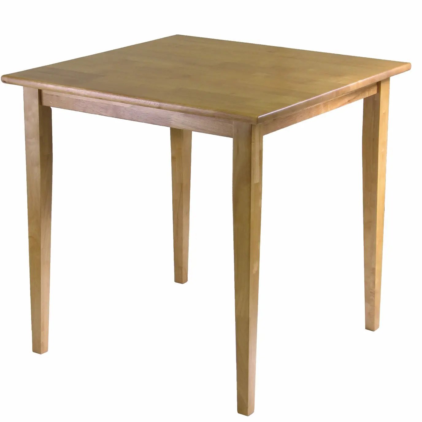 Solid Wood Shaker Style Square Dining Table in Light Oak Finish - Tampa Home & Garden Store