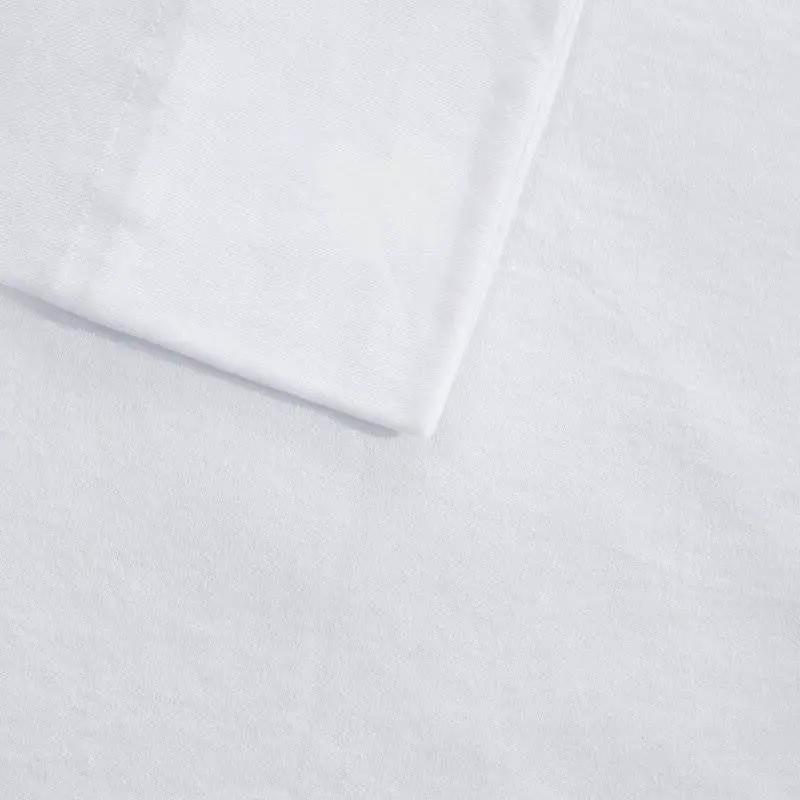 Full Size 4-Piece Cotton Blend Jersey Sheet Set in White - Tampa Home & Garden Store