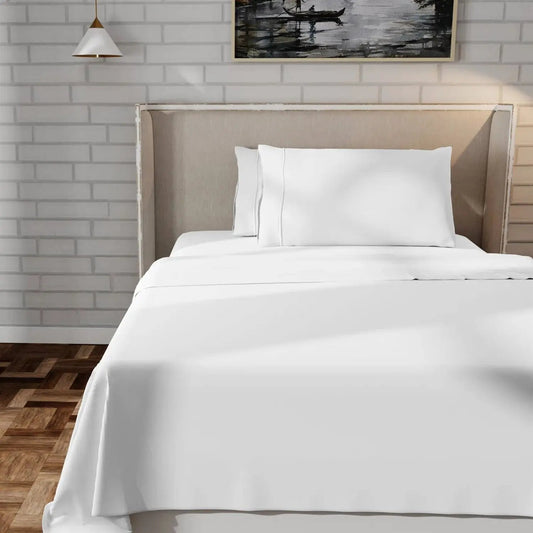 Full-size white organic cotton sheet set HomePacific on Tampa Home & Garden Store