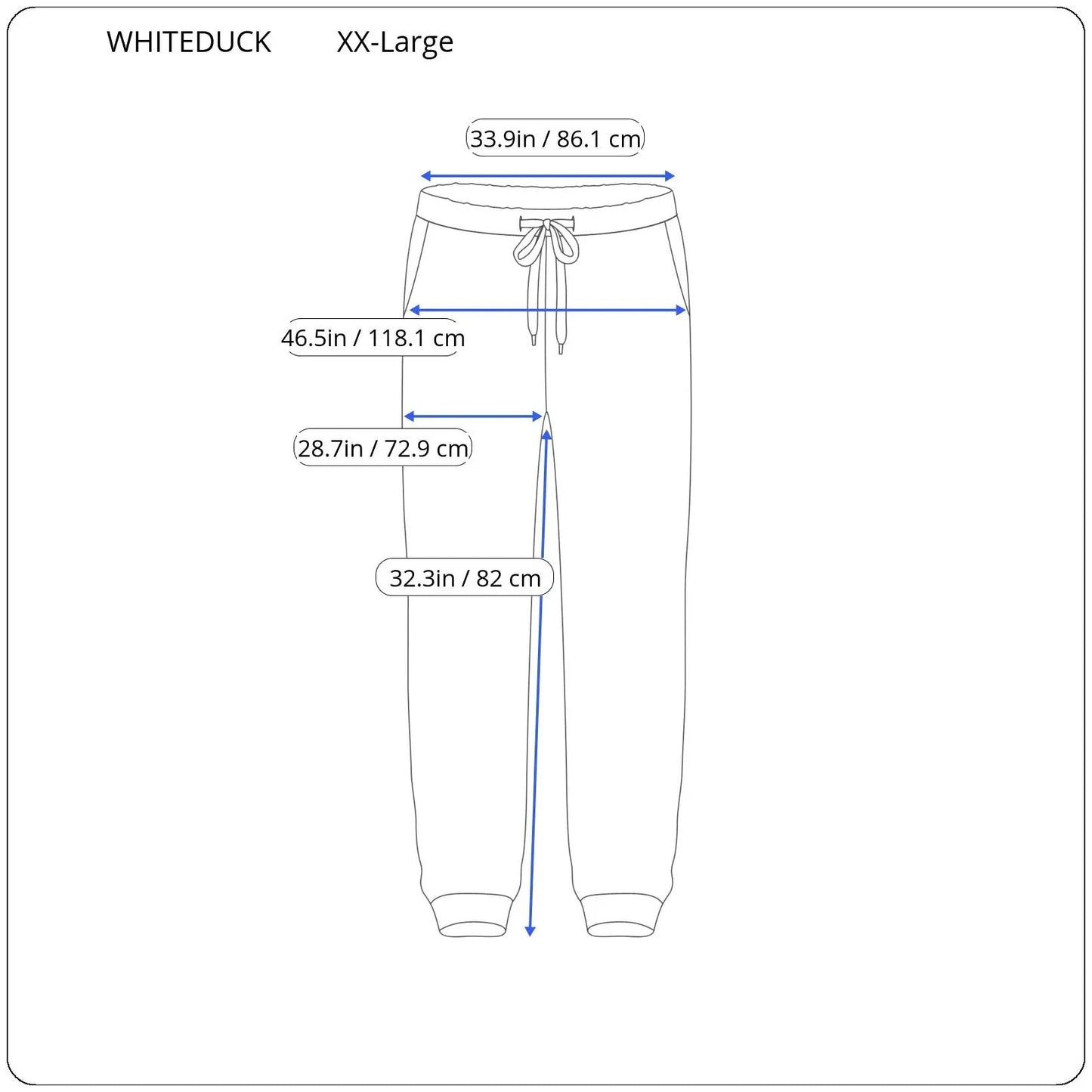 White Duck Outdoors essential stretch jogger pants XX-Large waist 33.9in inseam 28.7in on Tampa Home & Garden Store
