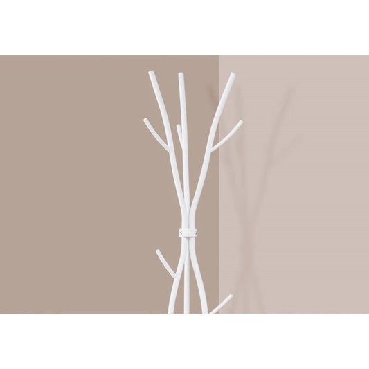 74-inch White Metal Coat Rack Entryway Hall Tree Umbrella Stand - Tampa Home & Garden Store