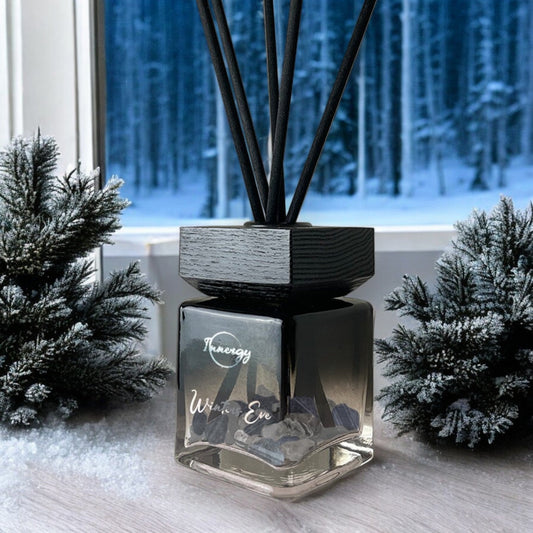 Édition limitée : Diffuseur d'huiles essentielles à roseaux Winter's Eve, enrichi de cristaux, 100 ml