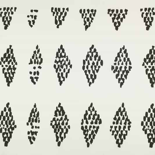 Rideau de douche 72 x 72 po en coton et polyester à motif de losanges et de pois noirs et blancs