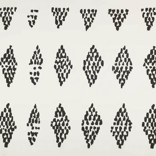 Cotton Polly Shower Curtain with black rhombus dots on cream, HomePacific on Tampa Home & Garden Store