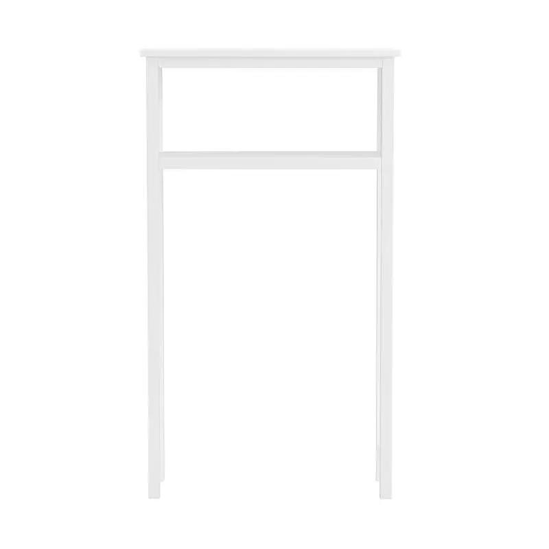 White Solid Wood Over the Toilet 1-Shelf Storage Rack - Tampa Home & Garden Store