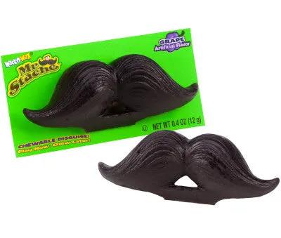 Grape Wack-O-Wax mustache candy, two black wax mustaches in packaging by Country Christmas Loft on Tampa Home & Garden Store