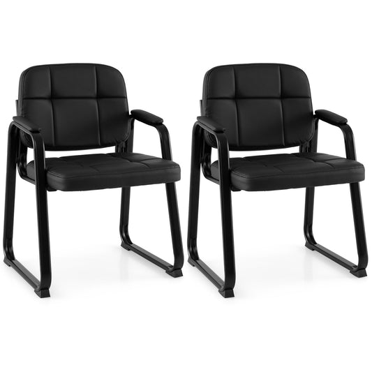 Waiting Room Guest Chairs Set of 4 Leather Office Reception Chairs - Tampa Home & Garden Store