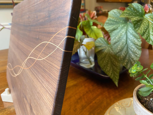 Walnut Charcuterie Board - Cherry & Maple Decorative Banding - Tampa Home & Garden Store