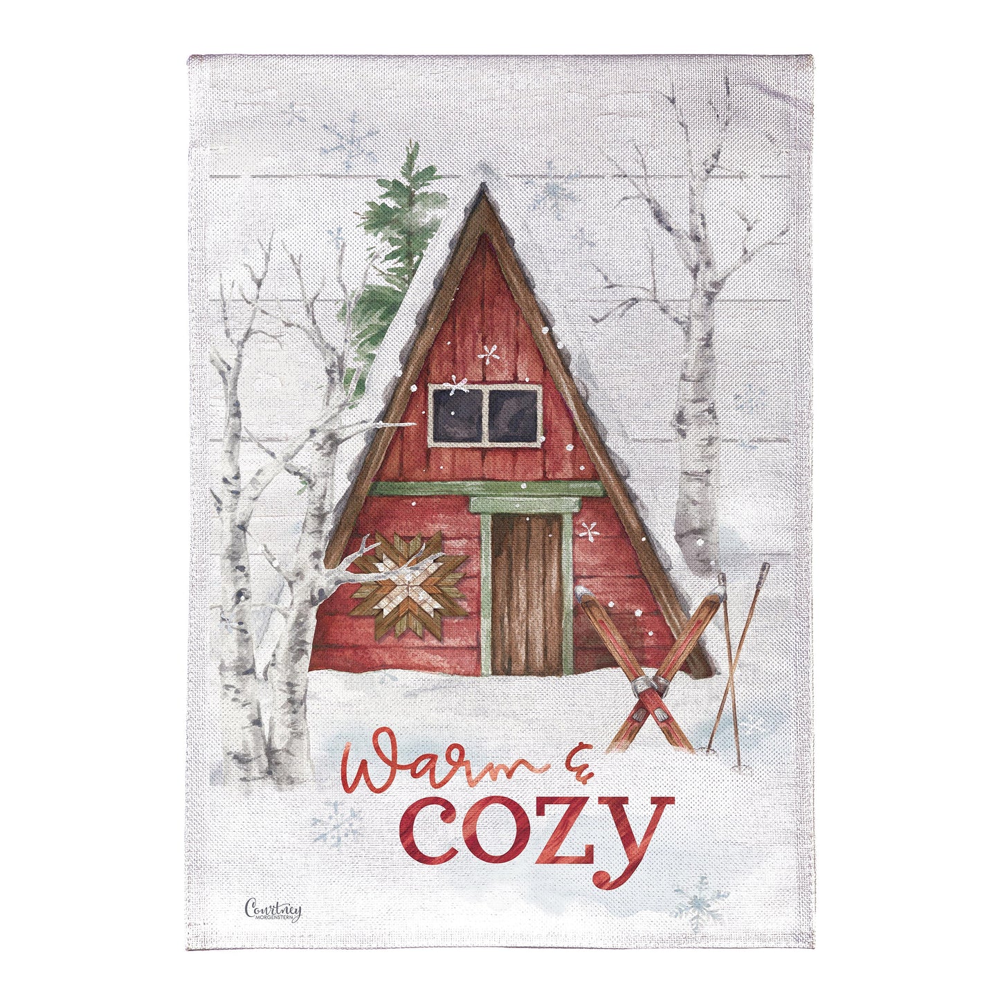 Warm & Cozy Burlap Garden Flag - Tampa Home & Garden Store