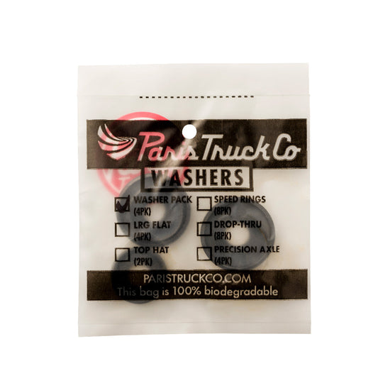 Paris Washer Pack - Black, 4pk washers by Paris Truck Co in biodegradable bag on Tampa Home & Garden Store