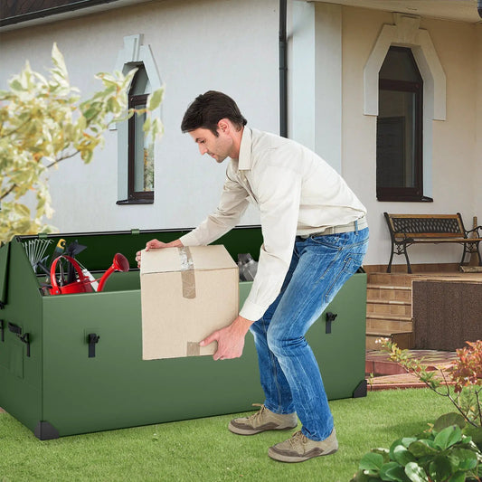 Waterproof Outdoor Storage Box with Ventilated Window Adjustable Snap-Green - Tampa Home & Garden Store