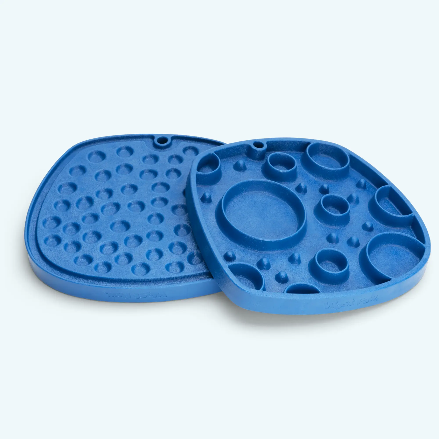 Bubbles Feast Mat with Slow Feeder and Lick Mat in blue silicone by West Paw on Tampa Home & Garden Store
