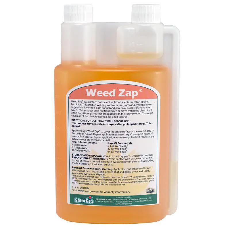 Weed Zap broad spectrum foliar herbicide orange Grow Organic on Tampa Home & Garden on Tampa Home & Garden Store