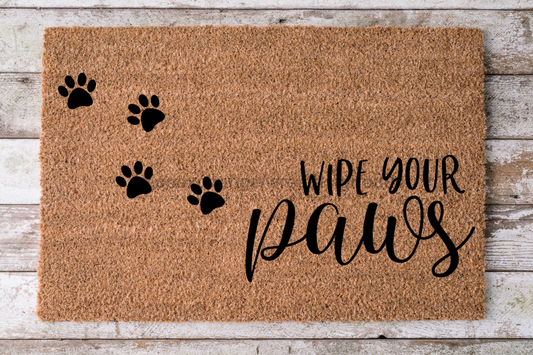 Welcome Home Mat, Dog Paw Doormat, Dog Doormat, Housewarming Gift, New Home Gift, Welcome Mat, Front Door Mat, Porch Decor, Outdoor Doormat, Wipe Your Paws- DECOE-CM-006 - Tampa Home & Garden Store
