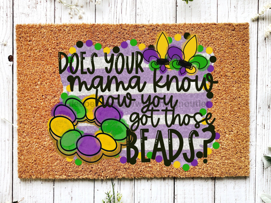 Welcome Mardi Gras Masks Doormat | Nola Housewarming Gift | Fat Tuesday | Doormat Closing Gift | Welcome Doormat | Front Door Home Door Mat - Tampa Home & Garden Store