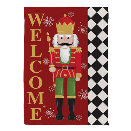 Welcome Nutcracker Suede Garden Flag - Tampa Home & Garden Store