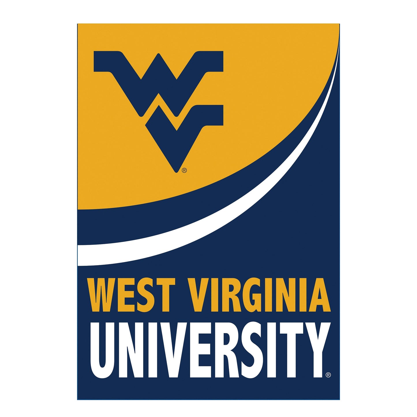 West Virginia University Burlap Flag GDN Size - Tampa Home & Garden Store