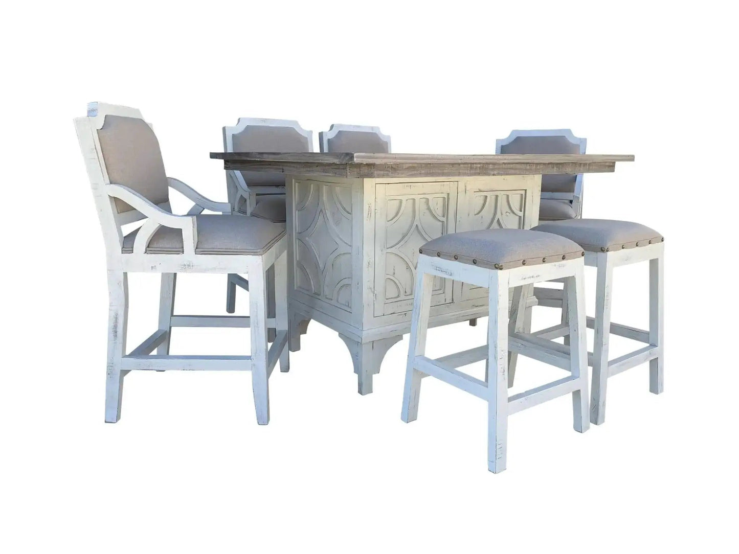 Westgate Solid Wood Pub Table Set with Stools