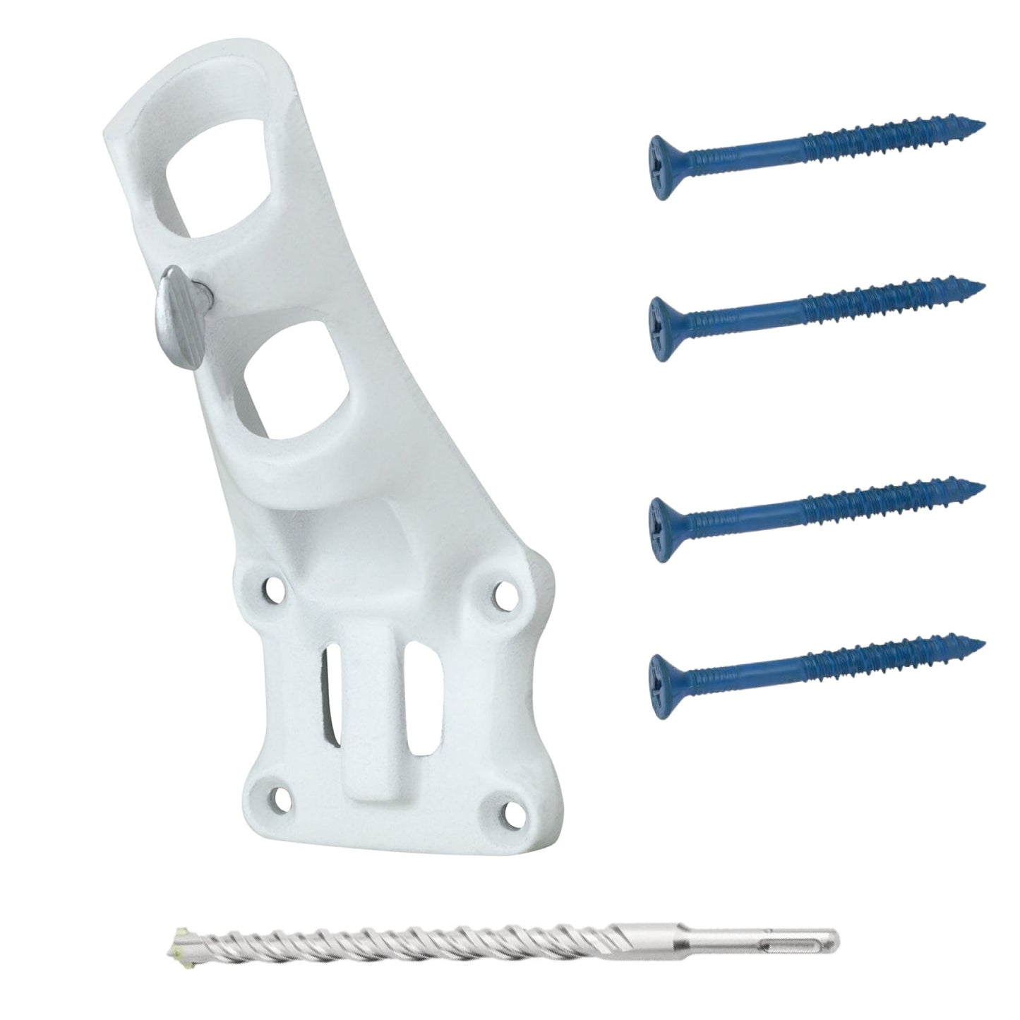 Support de mât de drapeau en aluminium de 2,5 cm (1 pouce) - Blanc