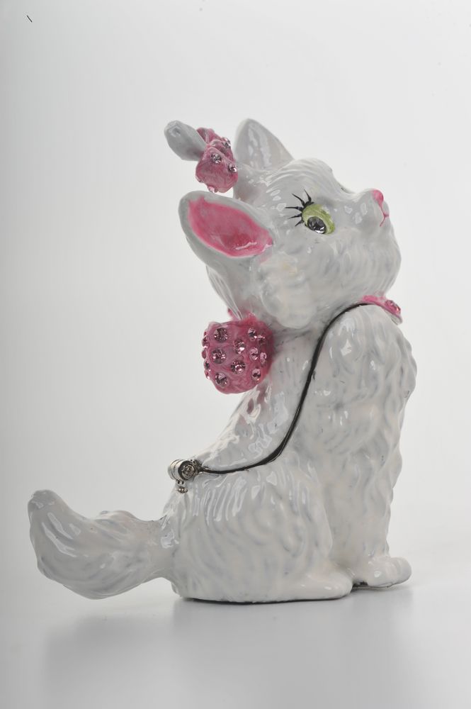 White and Pink Cat - Tampa Home & Garden Store