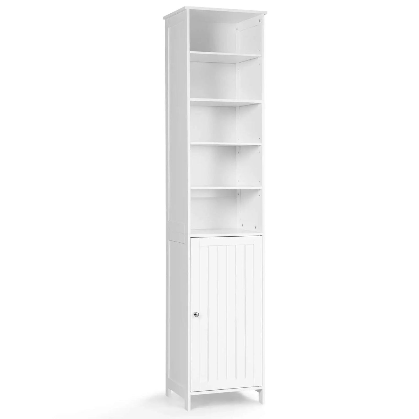 72 Inches Free Standing Tall Floor Bathroom Storage Cabinet-Gray - Tampa Home & Garden Store