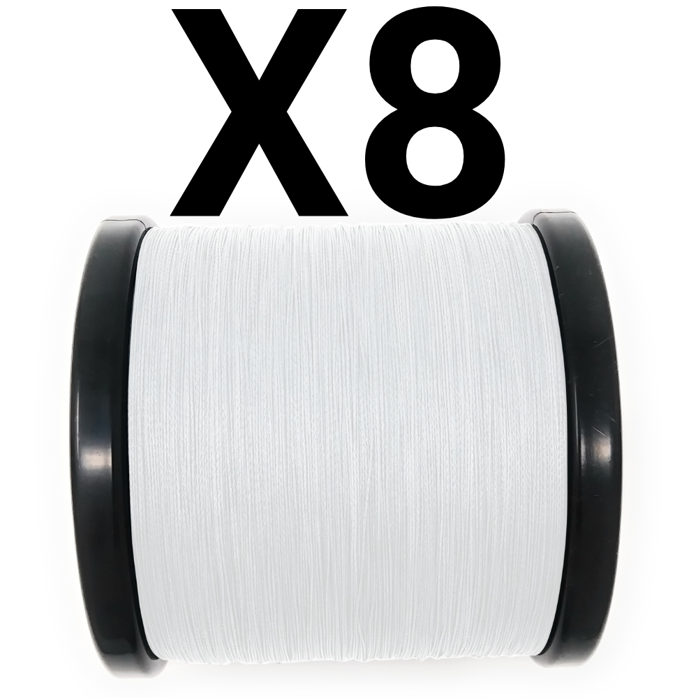 Reaction Tackle X8 Braided Line white no fade spool on Tampa Home & Garden Store