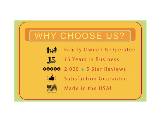 Privacy panel metal outdoor wall art by Rustica Ornamentals; retro yellow sign WHY CHOOSE US on Tampa Home & Garden Store
