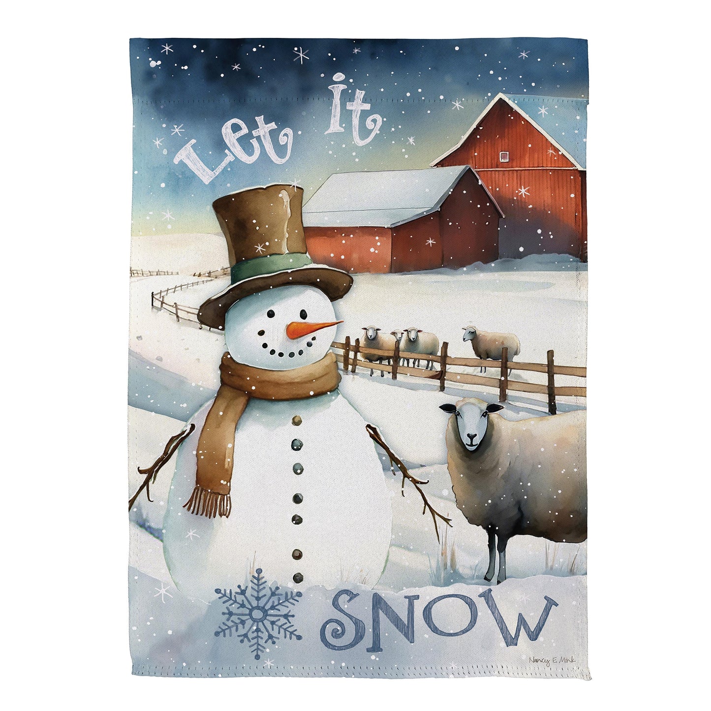 Winter Farm Suede Garden Flag - Tampa Home & Garden Store